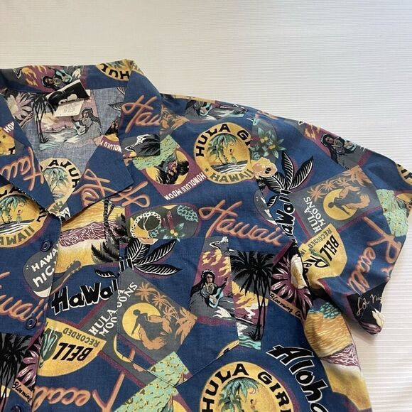Hilo Hattie Y2K Vintage Hawaii Hawaiian 80s Short Sleeve Button Up Shirt Size XL - Picture 4 of 7